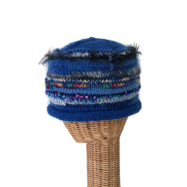 Rolled Brim Beanie Blue