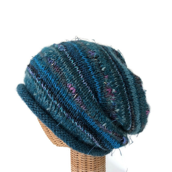 Teal Slouchy Hat