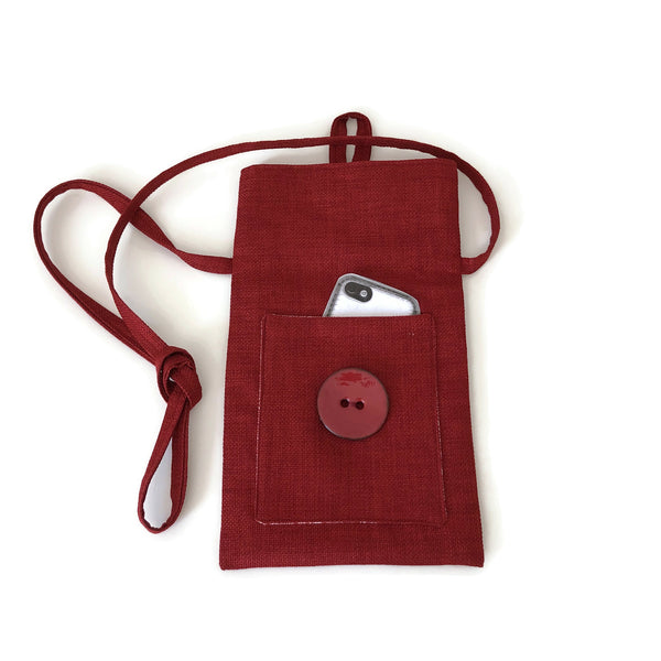 Tag Along Bag Red Upholstery