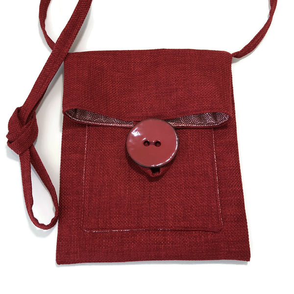 Tag Along Bag Red Upholstery