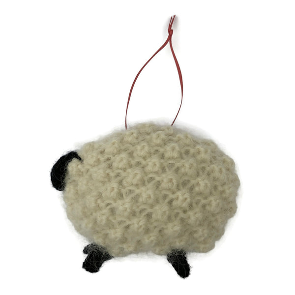 Hand Knit Sheep Ornament "Bo Peep's Sheep"