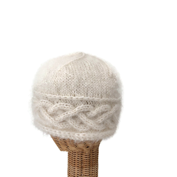 Cabled Hand Knit Hat