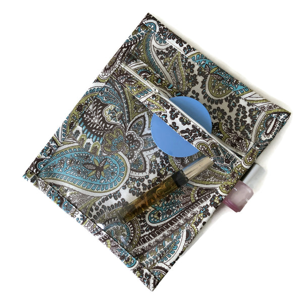 Accessory Bag Green Paisley