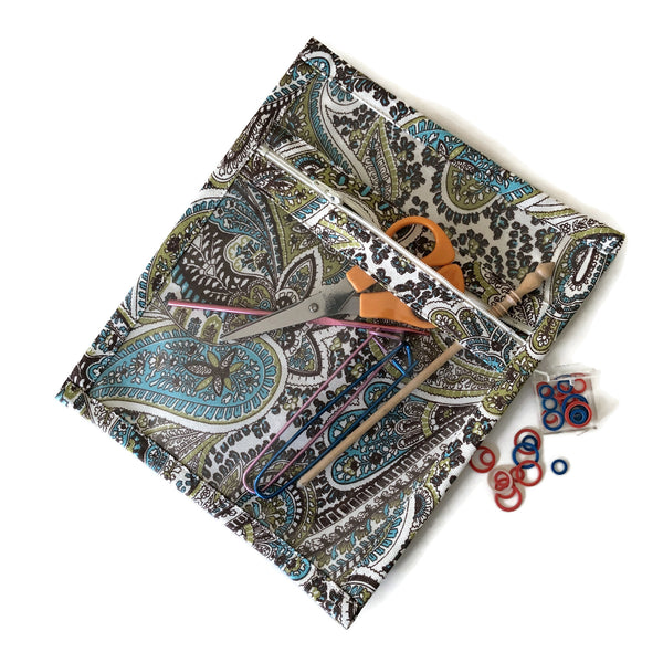 Accessory Bag Green Paisley