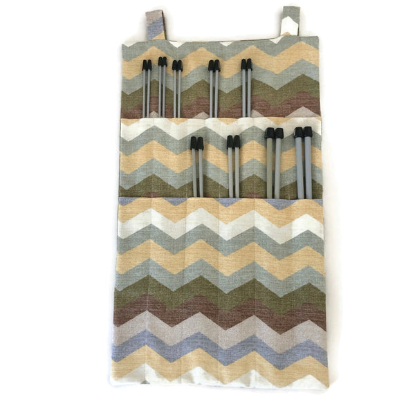 Hanging Organizer 14-Inch Straight Needles Chevron Fabric