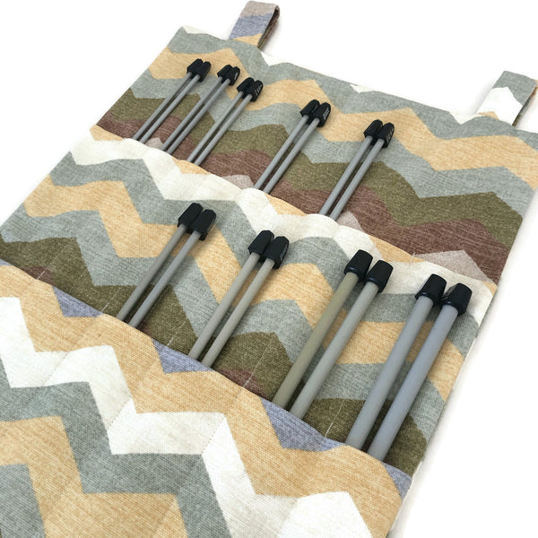 Hanging Organizer 14-Inch Straight Needles Chevron Fabric