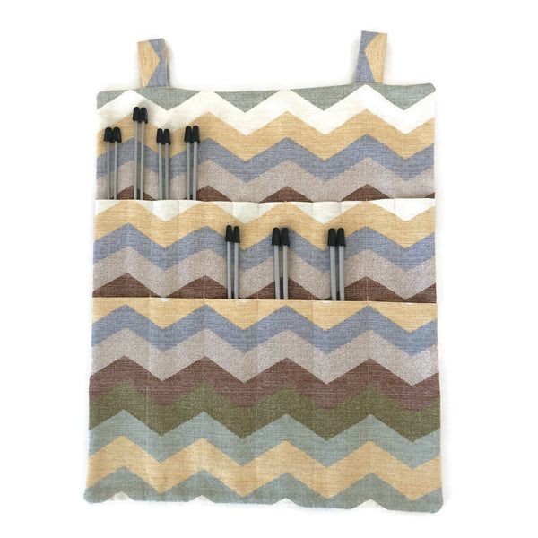 Hanging Organizer 10-Inch Straight Needles Chevron Fabric