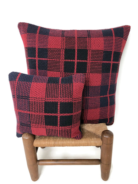 Plaid Up Cycled Sweater Pillow Cover Set