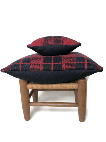 Plaid Up Cycled Sweater Pillow Cover Set