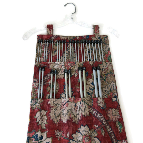 Hanging Organizer Straight Needles 10 OR 14-Inch Rust Paisley