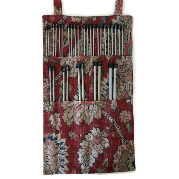 Hanging Organizer Straight Needles 10 OR 14-Inch Rust Paisley