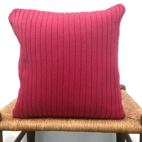 Sweater Pillow Set Red Cable