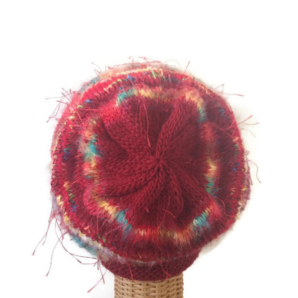 Slouchy Hat Red FUSION - Buttermilk Cottage