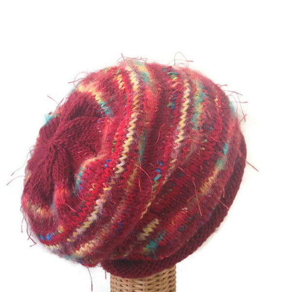 Slouchy Hat Red FUSION - Buttermilk Cottage