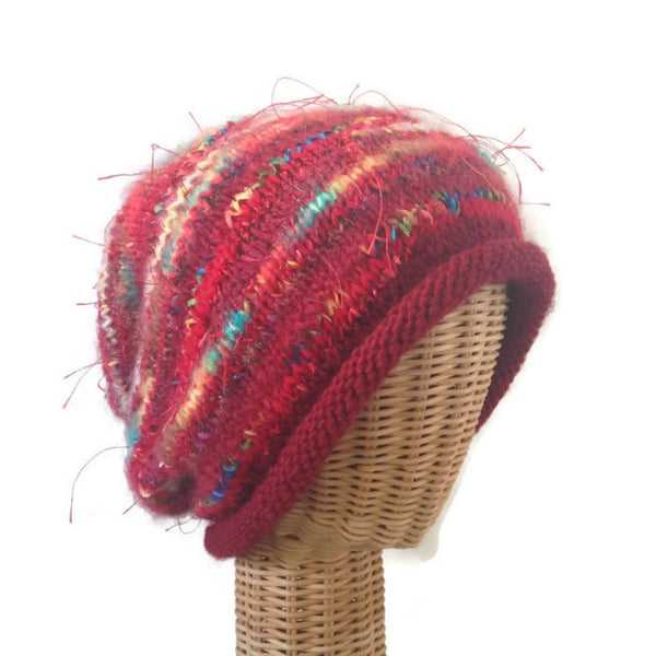 Slouchy Hat Red FUSION - Buttermilk Cottage