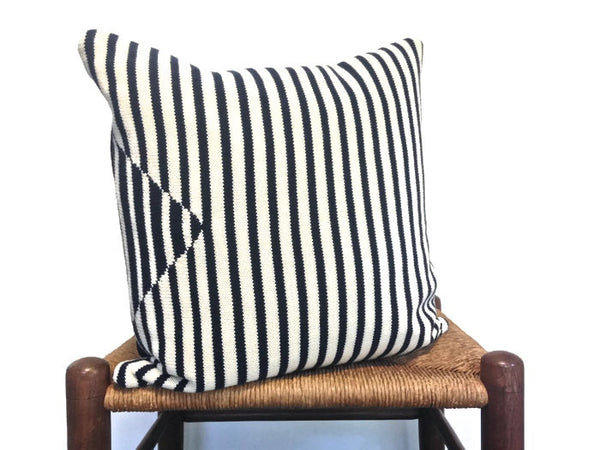 Sweater Pillow Set Navy Stripe - Buttermilk Cottage - 2